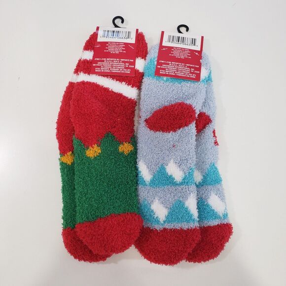 NEW Set of 2 Snugadoo Incredibly Soft Christmas Socks - Picture 2 of 7